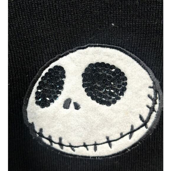 Nightmare Before Christmas Jack Skellington Black Scarf 7.25"W x 58" - Picture 3 of 6